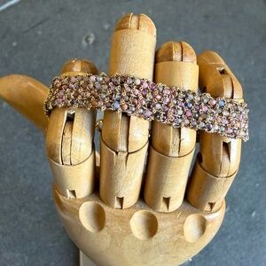 Dag Gioielli 14k Gold Plated Bracelet with Red Sapphire